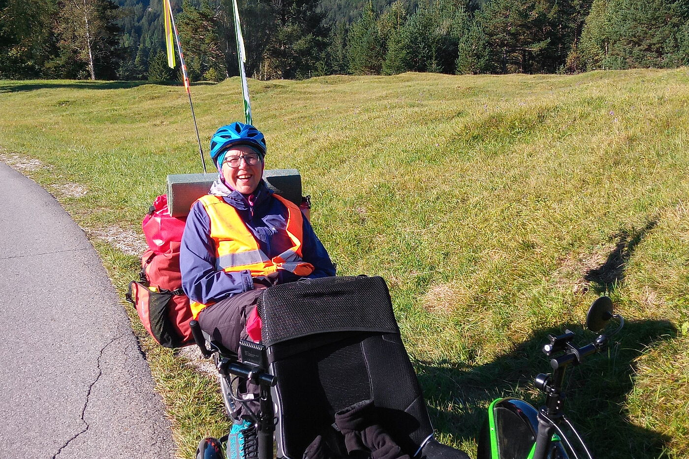Auch auf dem Trike Tandem braucht es mal eine Pause