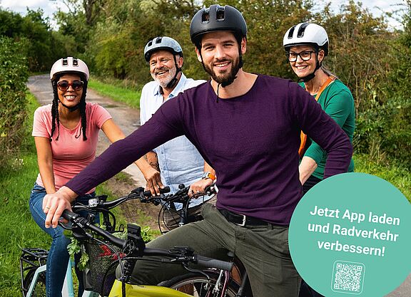 Radfahrer in der Landschaft
