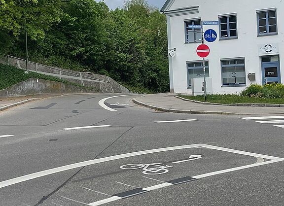 Einbahnstraße für Radfahrer frei