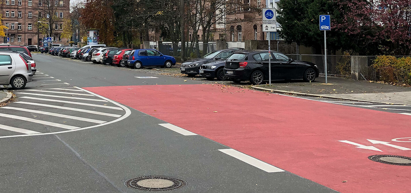 Fahrradstraße in Nürnberg