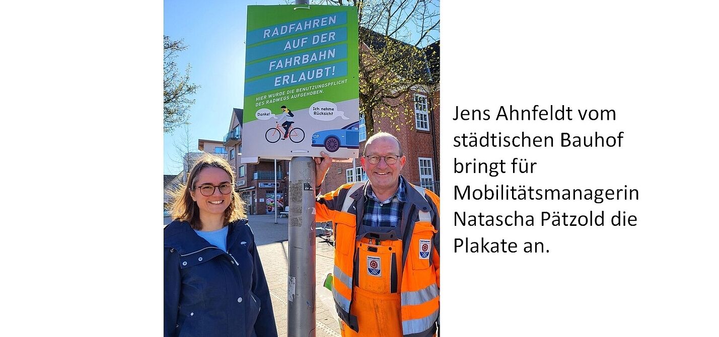 Radfahren auf der Straße erlaubt