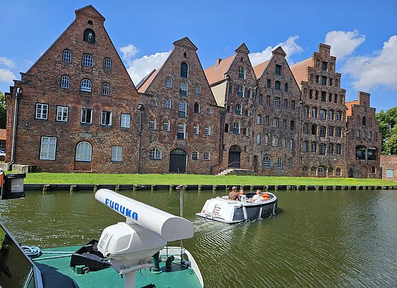 Die Lübecker Salzspeicher an der Trave Die Lübecker Salzspeicher an der Trave