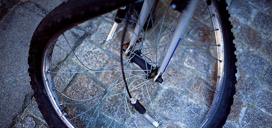 Verbogene Fahrradfelge